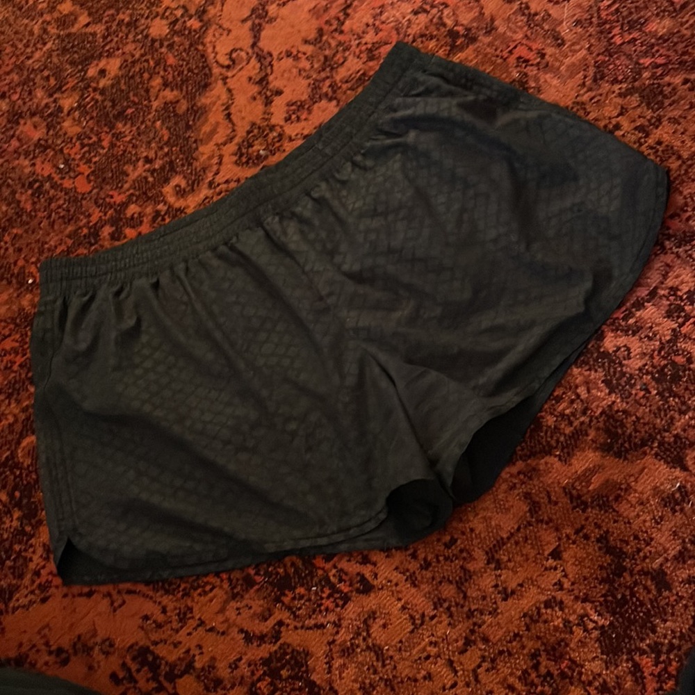 Black women’s athletic shorts, by Champion